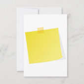Yellow Post It Note Einladungen (Vorderseite)