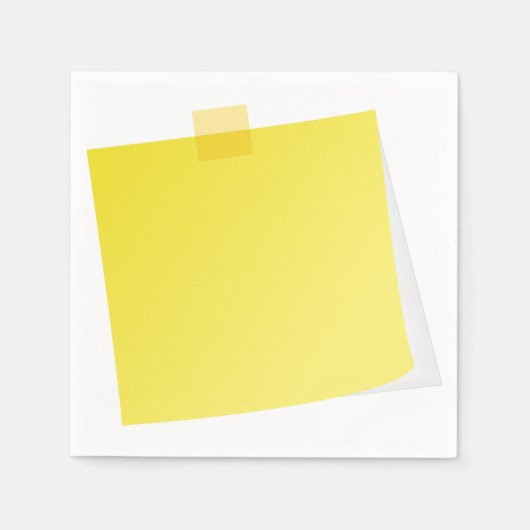 Yellow Post It Note Paper Napkins Serviette (Vorderseite)