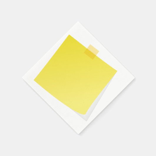 Yellow Post It Note Paper Napkins Serviette (Ecke)