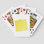 Yellow Post It Note Playing Cards Spielkarten (Rückseite)