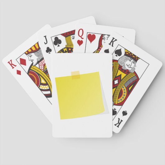 Yellow Post It Note Playing Cards Spielkarten (Rückseite)