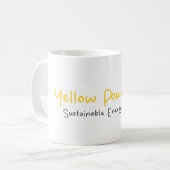 Yellow Power Quote Cute Coffee Mug Kaffeetasse (Vorderseite Links)