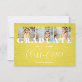 Yellow Pre-K Graduate Three Fotos Textile Texture (Vorderseite)