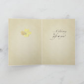Yellow Primrose Birthday Karte (Innenseite)