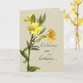 Yellow Primrose Birthday Karte (Gelbe Blume)