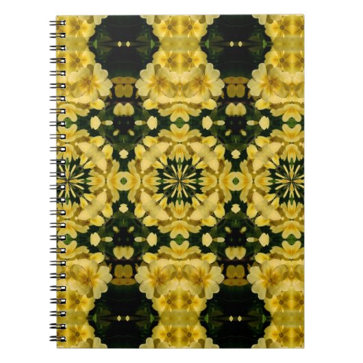 Yellow Primrose Blume Abstrakt Art Notebook Notizblock (Vorderseite)