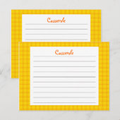 Yellow Print Rezeptkarte Postkarte (Vorne/Hinten)