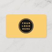Yellow Professional Logo QR Code  Visitenkarte (Rückseite)