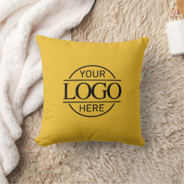 Yellow Promotional Elegant Company Business Logo Kissen