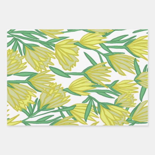 Yellow Protea Design Geschenkpapier Set (Vorderseite)