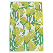Yellow Protea Design Mittlere Geschenktüte (Rückseite)