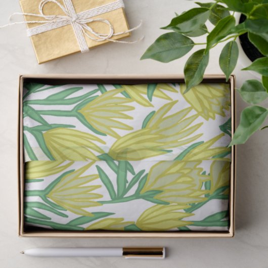 Yellow Protea Design Seidenpapier (Geschenk)