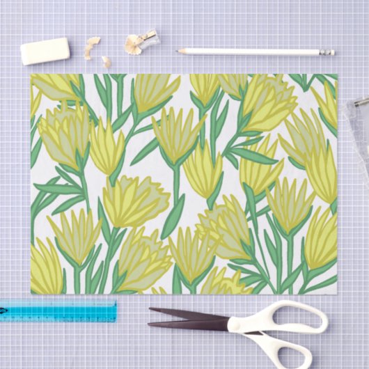 Yellow Protea Design Seidenpapier (Handwerk)