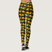 Yellow Pumpkin Halloween Leggings (Rückseite)