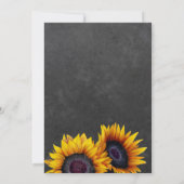 Yellow Pumpkin Sonnenblumen Chalkboard Babydusche Einladung (Rückseite)