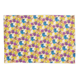 Yellow Purple Blue Tropical Exotic Abstract Floral Kissenbezug