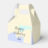 Yellow purple green happy birthday abstract pastel geschenkschachtel (Rückseite)