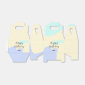 Yellow purple green happy birthday abstract pastel geschenkschachtel (Ungefaltet)