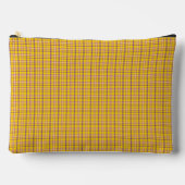 Yellow Purple Plaid Classic Pattern Modern Zubehörtasche (Vorderseite)