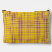 Yellow Purple Plaid Classic Pattern Modern Zubehörtasche (Rückseite)