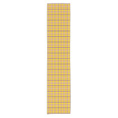 Yellow Purple White Plaid Classic Table Runner Kurzer Tischläufer (Vorderseite)