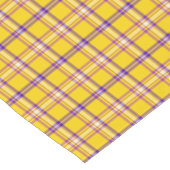 Yellow Purple White Plaid Classic Table Runner Kurzer Tischläufer (Ecke)