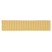 Yellow Purple White Plaid Classic Table Runner Kurzer Tischläufer (Horizontal)