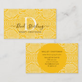 Yellow Python Skin Business Card Visitenkarte (Vorne/Hinten)