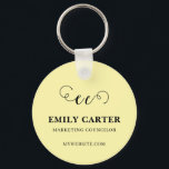 Yellow QR Code Business Promo Keychains Schlüsselanhänger<br><div class="desc">Promote your business with this yellow QR code keychain. Perfect for small business marketing,  branding,  and professional giveaways. Easily add your company logo,  scannable QR code,  or custom text to create a modern minimalist branded accessory. Ideal for clients,  events,  and networking promotions.</div>