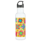 Yellow Quilt Art Edelstahlflasche (Vorderseite)