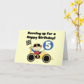 Yellow Race Car 5th Birthday Tshirts and Gifts Karte (Gelbe Blume)