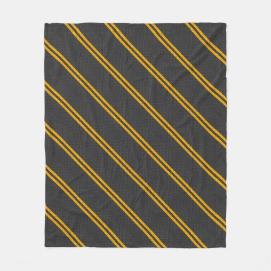 Yellow Racing Stripes Carbon Fiber Style Fleecedecke (Vorderseite)