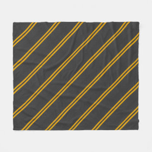 Yellow Racing Stripes Carbon Fiber Style Fleecedecke