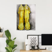 Yellow Rain Boots 4 Poster (Heimbüro)