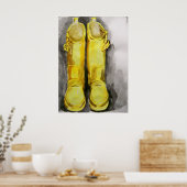Yellow Rain Boots 4 Poster (Küche)