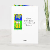 Yellow Rain Boots Daisies Springtime Vielen Dank Karte (Rückseite)