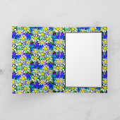 Yellow Rain Boots Daisies Springtime Vielen Dank Karte (Innenseite)