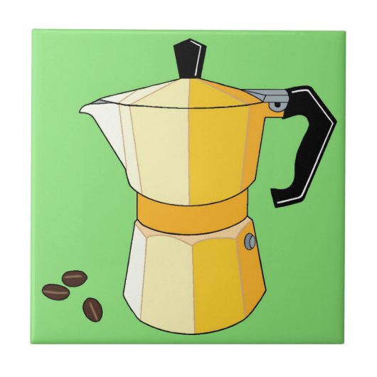 Yellow Rainbow Espresso Fliese (Vorderseite)