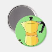 Yellow Rainbow Espresso Magnet (Vorderseite/Rückseite)