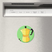 Yellow Rainbow Espresso Magnet (In Situ (Geschirrspüler))