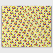 Yellow Rainbow Jelly Bean Oaster Candy Print Geschenkpapier (Flach)