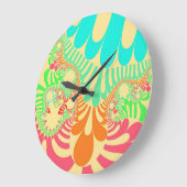 Yellow Rainbow Mod Große Wanduhr (Winkel)