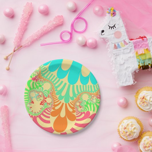 Yellow Rainbow Mod Pappteller (Party)