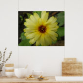 Yellow Raindrops Marigold Print Poster (Küche)