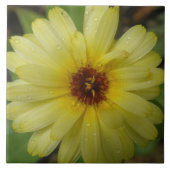 Yellow Raindrops Marigold Tile Fliese (Vorderseite)