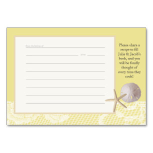 Yellow Recicard Beach Romance Tischnummer