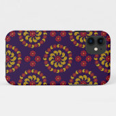 Yellow Red and Lila Paisleys Handy Case (Rückseite (Horizontal))