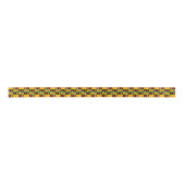 Yellow Red Black Comb Kente Satinband (Vorderseite)