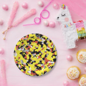 Yellow Red Black Grau Camouflage Camouflage Party Pappteller (Party)