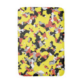 Yellow Red Black Grau Camouflage Camouflage Patter Badematte (Vorderseite Vertikal)